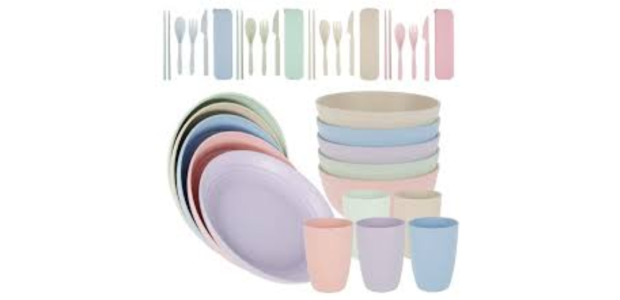 Wheat Straw Dinnerware Sets 20 PCS Review